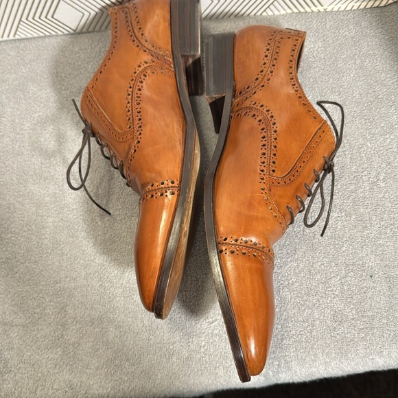 Lorenzo Banfi Men's Brown Leather Dress Shoes Men’s size 12 M made in Italy - Picture 4 of 13